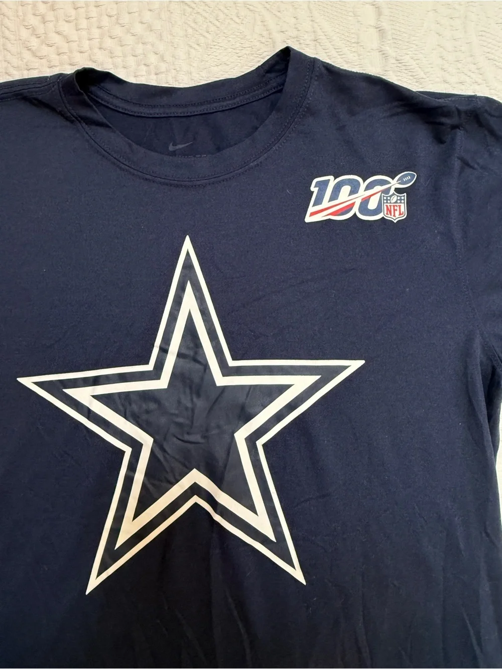 Dallas Cowboys 100th NFL Anniversary Dri Fit Tee Shirt Men’s Medium M